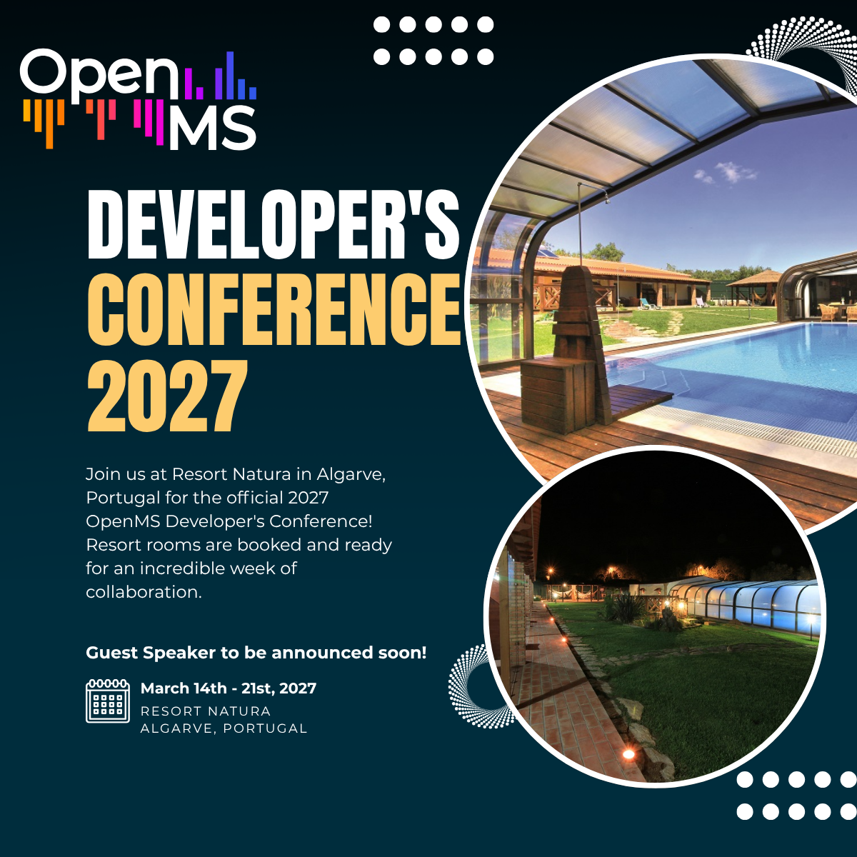 OpenMS Developer Retreat 2027 — Algarve, Portugal